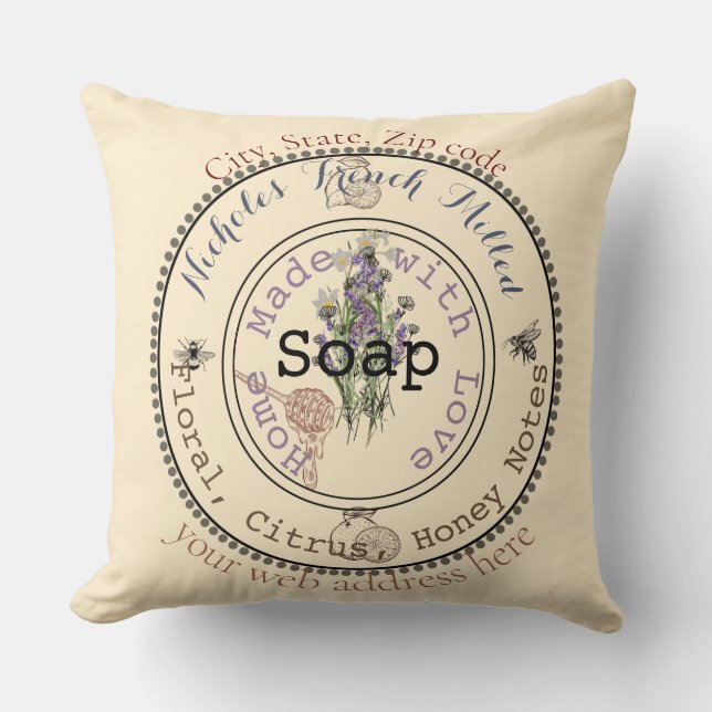 Cojín Decorativo increíble jabón de personalizable (Anverso)