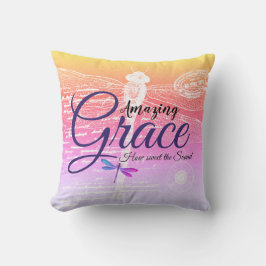 Cojín Decorativo Incríble gracia libélula gradiente pastel