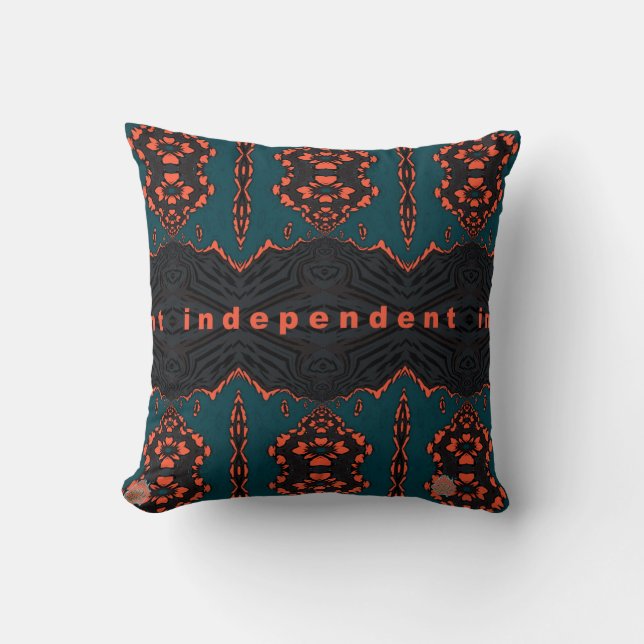 Cojín Decorativo Independiente y orgulloso (Anverso)