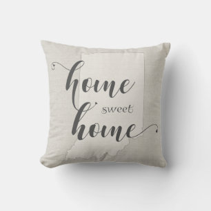 Cojín Decorativo Indiana - Hogar Dulce Hogar aspecto de arpillera
