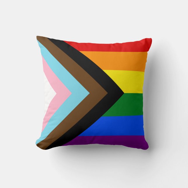 Cojín Decorativo Indicador de orgullo de progreso (Anverso)