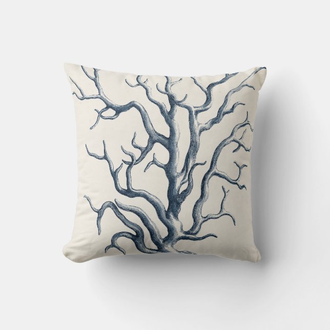 Cojín Decorativo Indigo coral (Anverso)