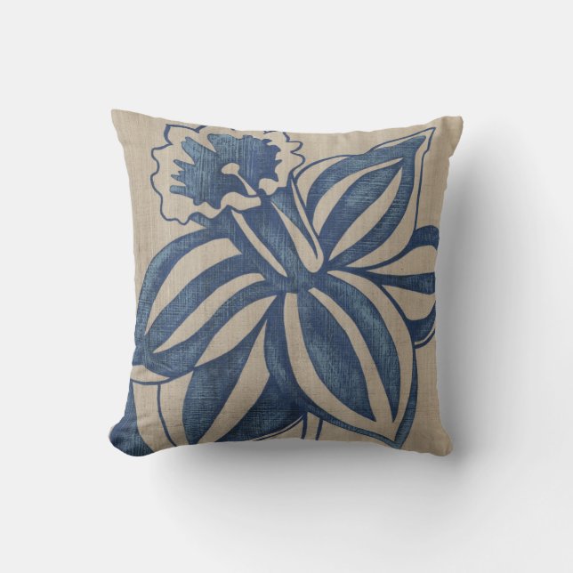 Cojín Decorativo Indigo Daffodil (Anverso)