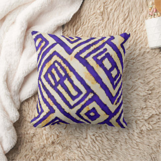 Cojín Decorativo Indigo Ikat acuarela