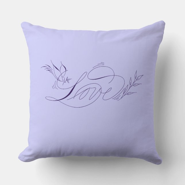 Cojín Decorativo Indigo Lovebird Pillow (Anverso)