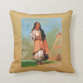 Cojín Decorativo Indio nativo americano, arte de George Catlin