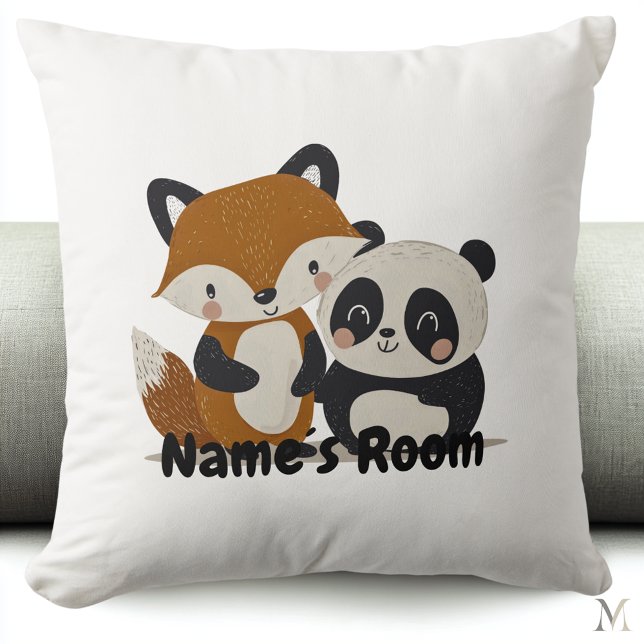Cojín decorativo infantil Adorable Fox y Panda Fri (Subido por el creador)