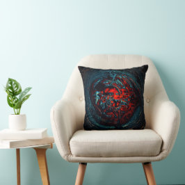 Cojín Decorativo Infierno Oceánico Resplandor Rojo