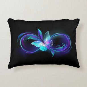 Cojín Decorativo Infinito brillante con mariposa mágica