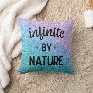 Cojín Decorativo Infinito por naturaleza - Turquesa, Púrpura & Azul