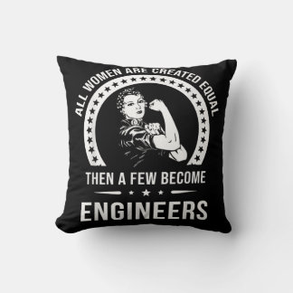 Cojín Decorativo Ingeniera divertida para todas las mujeres es crea
