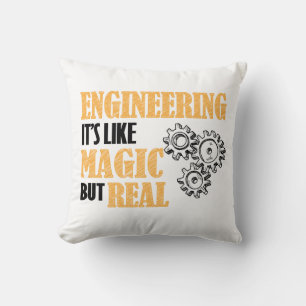 Cojín Decorativo Ingeniería - Es como la magia pero es realmente di