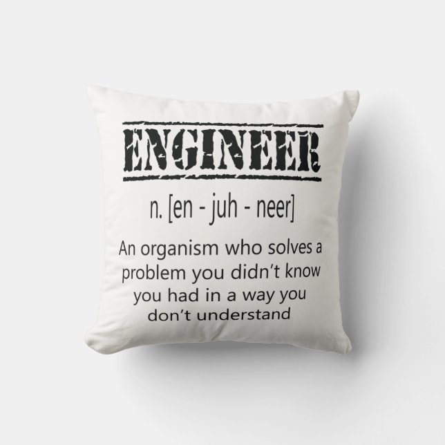 Cojín Decorativo Ingeniero (Anverso)