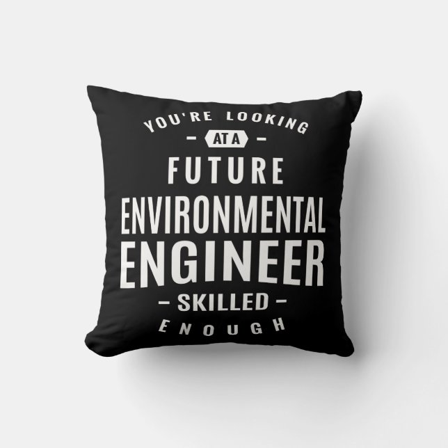 Cojín Decorativo Ingeniero ambiental (Anverso)
