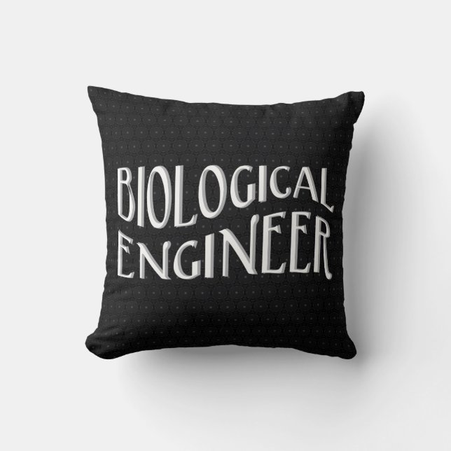 Cojín Decorativo Ingeniero Biológico Texto (Anverso)
