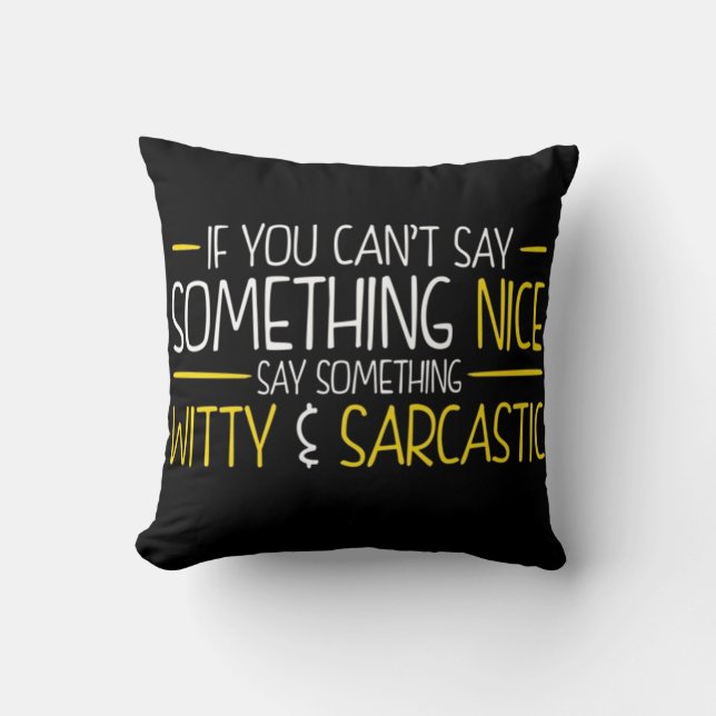 Cojín Decorativo Ingenio y sarcasmo (Anverso)