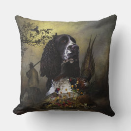 Cojín Decorativo Inglés Springer Spaniel con faisán