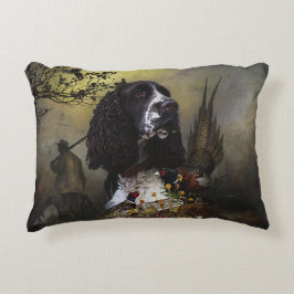 Cojín Decorativo Inglés Springer Spaniel con faisán