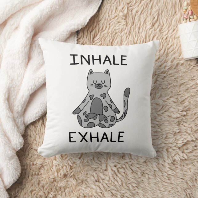 Cojín Decorativo Inhale Exhale Yoga Cat (Manta)