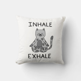 Cojín Decorativo Inhale Exhale Yoga Cat