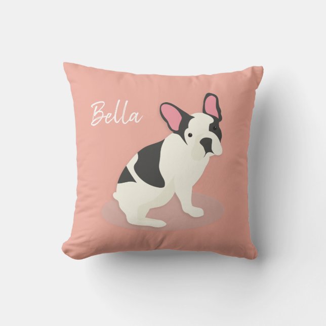 Cojín Decorativo Inicial.Bulldog francés. (Anverso)