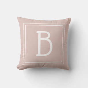 Cojín Decorativo Inicial de monograma personalizada de moda Chic Ro