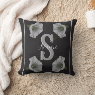 Cojín Decorativo Inicial de monograma personalizado Nombre Gloria d