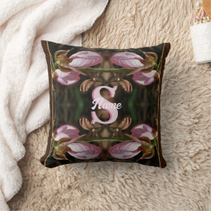 Cojín Decorativo Inicial de monograma personalizado Nombre Señora Z