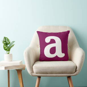 Cojín Decorativo Inicial de nombre personalizado elegante moderno m