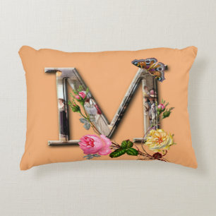 Cojín Decorativo Inicial decorativa "M" de la letra