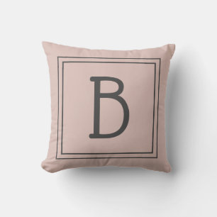 Cojín Decorativo Inicial Monogramada Personalizada Tendencia Rústic