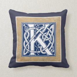 Cojín Decorativo Inicial reversible del Celtic K