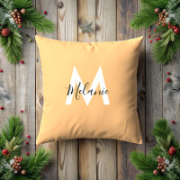 Iniciales personalizadas naranja moderno neutral