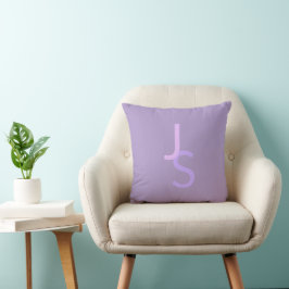 Cojín Decorativo Iniciales superpuestas modernas con monograma | Pú