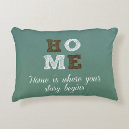 Cojín Decorativo Inicio es donde comienza tu historia Cita
