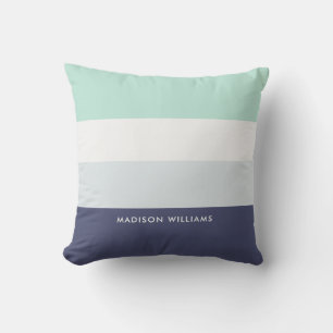 Cojín Decorativo Inscripción editable Colorblock Franja Horizontal