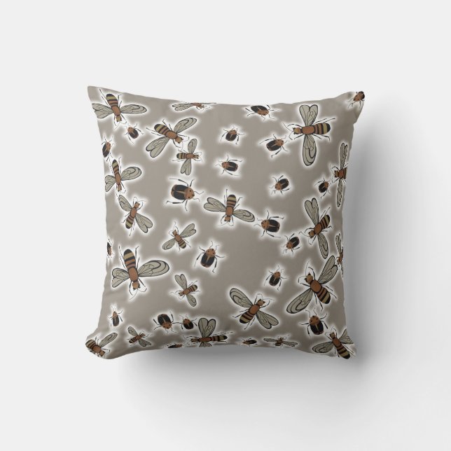 Cojín Decorativo insectos Funda Duvet (Anverso)