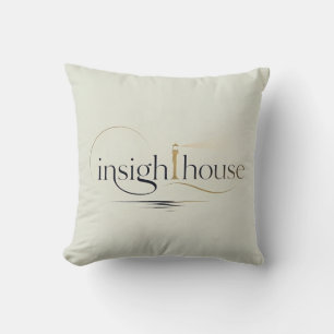 Cojín Decorativo InsightHouse Minimalista Tipografía Elegante Faro