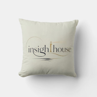 Cojín Decorativo InsightHouse Minimalista Tipografía Elegante Faro