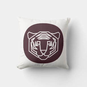 Cojín Decorativo Insignia de la cara del tigre