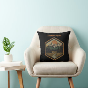 Cojín Decorativo Insígnia de Montaña del Escuadrón de Aventuras Per