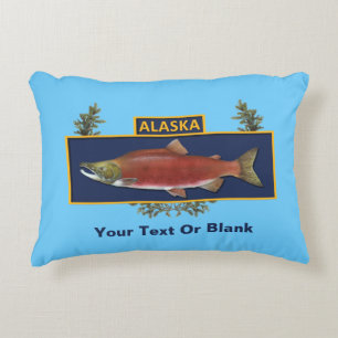 Cojín Decorativo Insignia de pescador de combate Alaska