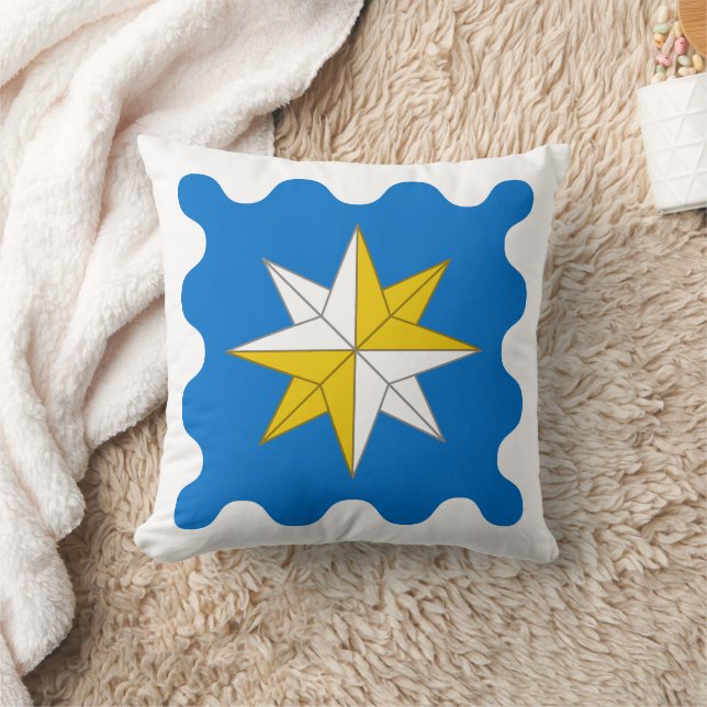 Cojín Decorativo Insignia de población de la región de Highland Foo (Manta)