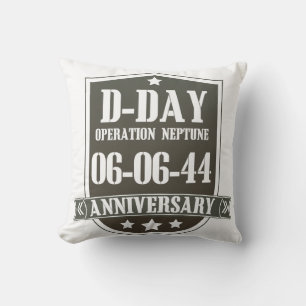 Cojín Decorativo Insignia del aniversario del día D