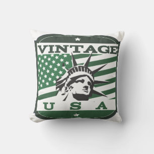 Cojín Decorativo Insígnia Retro Vintage USA