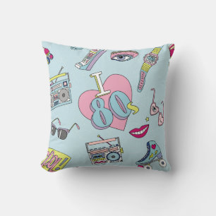 Cojín Decorativo Insignias de parche retro, patrón de estilo de los