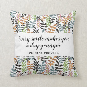 Cojín Decorativo Inspiración Colorida Moderna Sea Feliz Cita Verde