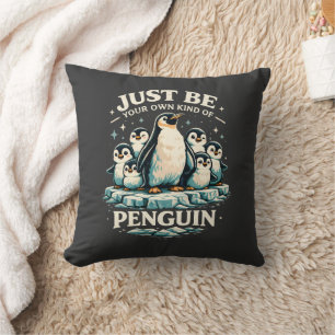 Cojín Decorativo Inspiración de la familia de pingüinos adorable