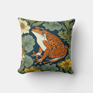 Cojín Decorativo inspiración de rana de William Morris