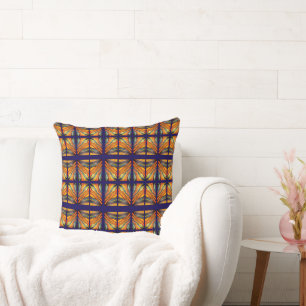 Cojín Decorativo Inspiración del Desierto Azul de la marina gran al